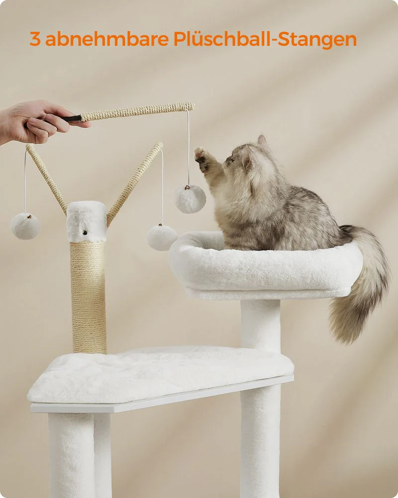 2-in-1 Krabpaal met Kattenbakombouw – Alles-in-één Oplossing – 140 cm Hoog - Image 8
