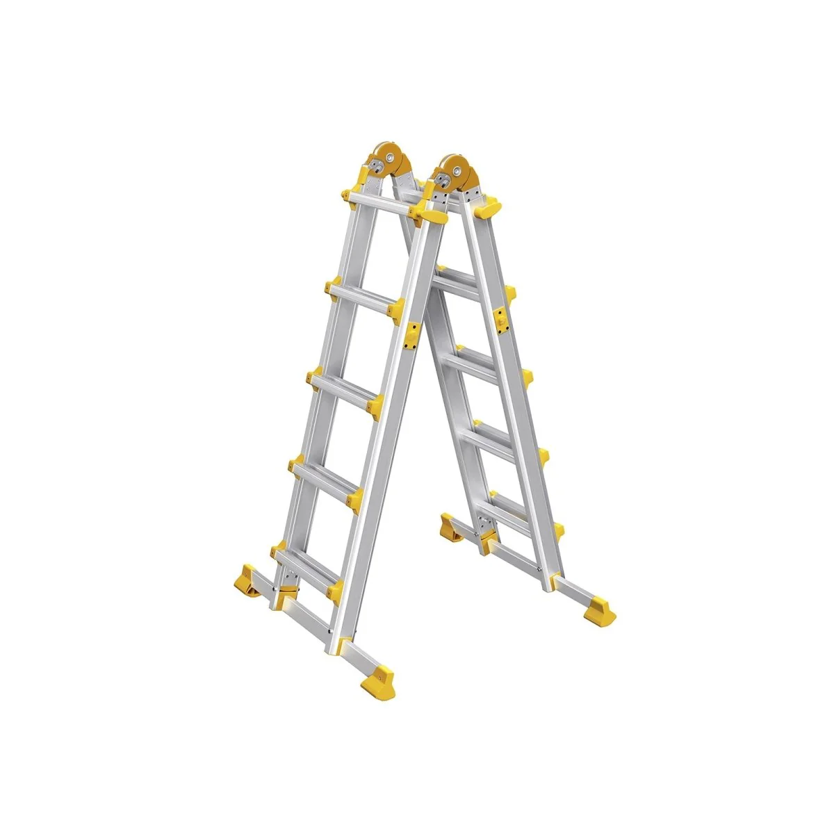 Aluminium Vouwladder - Multifunctionele Ladder - 6-in-1 Trapladder - 150 kg Draagvermogen - Image 2