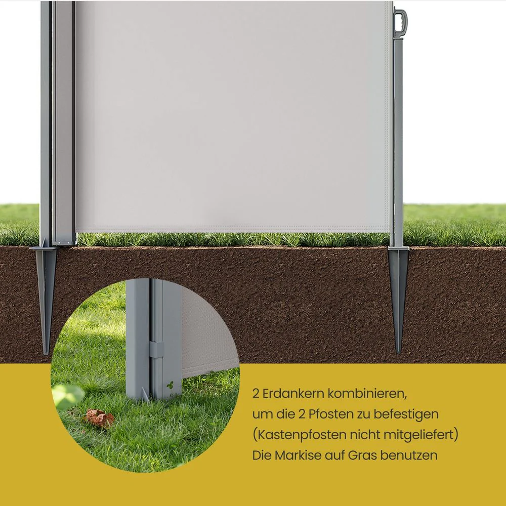 Grondanker voor Tuinscherm - Veilige Montage In Onverharde Ondergrond - Image 3