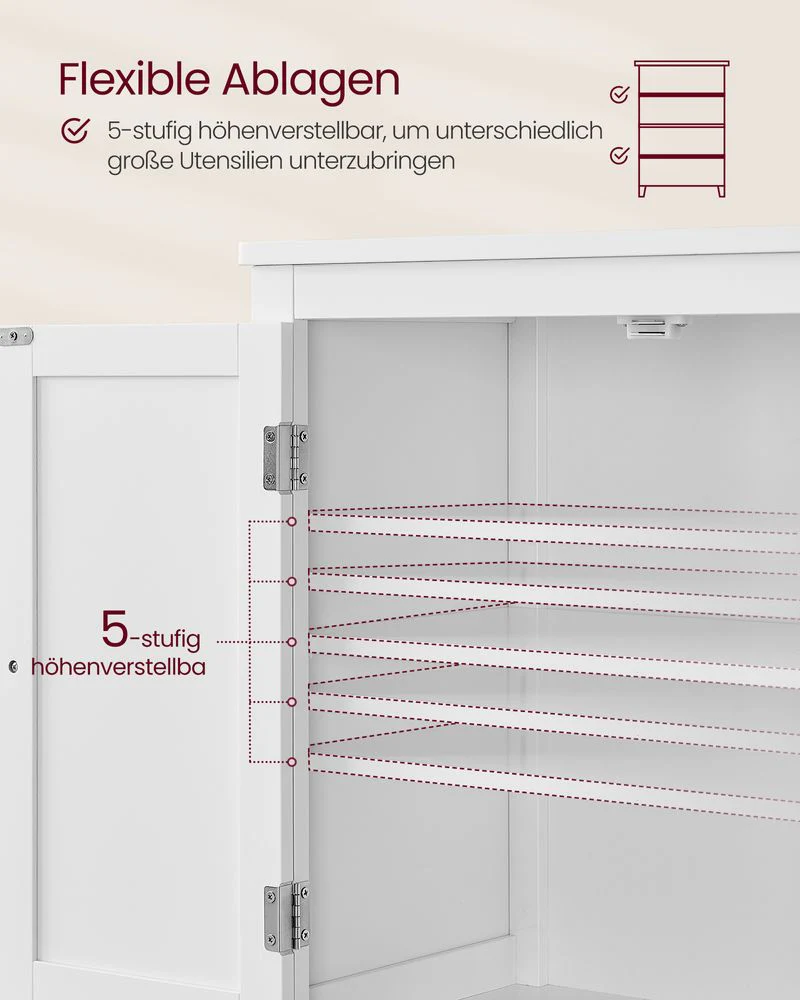 Badkamerkast met Boven- en Onderkast – Ruime Opbergruimte en Verstelbare Planken - Image 6