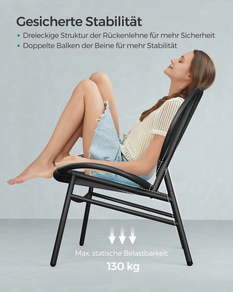 Balkonmeubelset - Set van 3 met tafel en 2 stoelen - Balkonset - Tuinset - Image 8