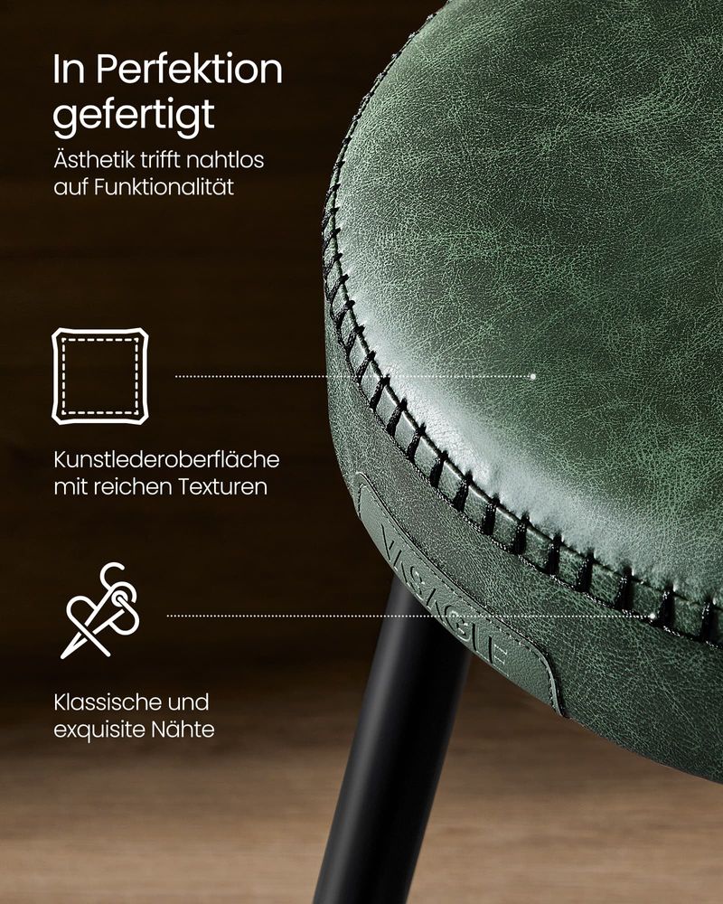 Set van 2 Barkrukken - Luxe Keukenstoelen - Verstelbare Poten - Image 6