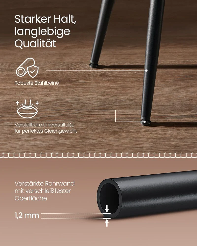 Set van 2 Barkrukken - Luxe Keukenstoelen - Verstelbare Poten - Image 7