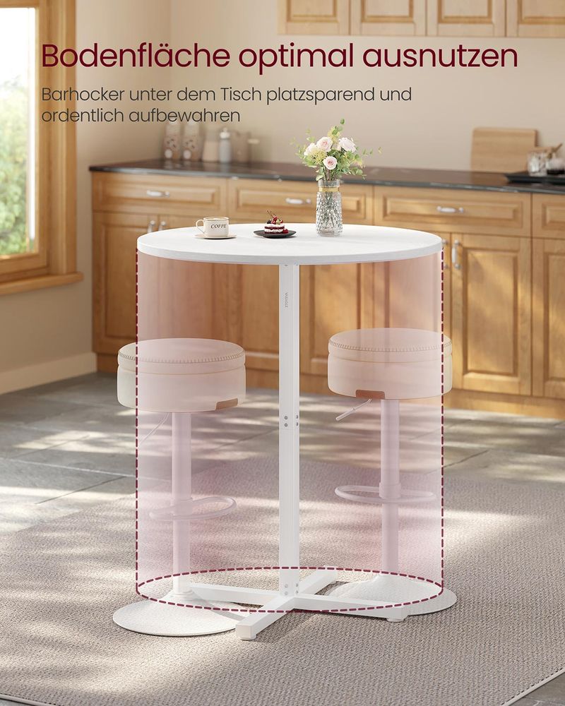 Bartafel 60 x 60 cm – Modern Design – Stabiel & Ruimtebesparend – Voor 2-3 Personen - Image 5