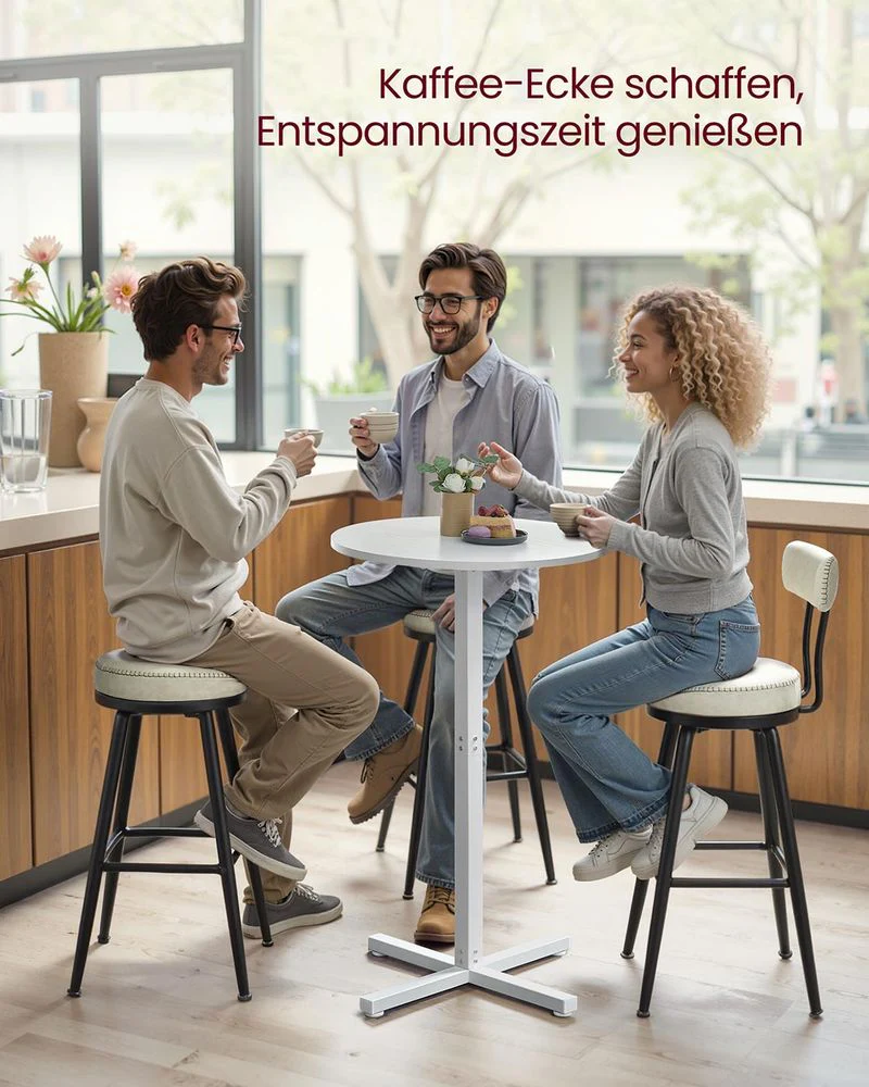 Bartafel 60 x 60 cm – Modern Design – Stabiel & Ruimtebesparend – Voor 2-3 Personen - Image 6