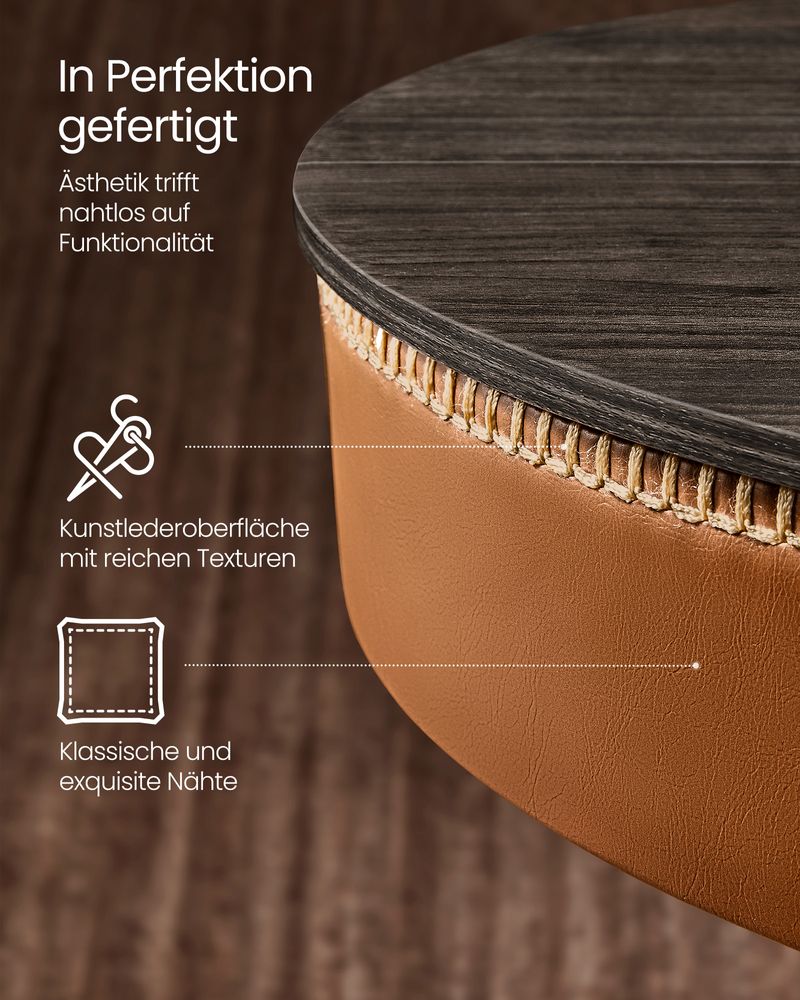 Bartafel met Opbergruimte - Hoogte Verstelbaar (83-105 cm) - Ronde Design Tafel - Image 6