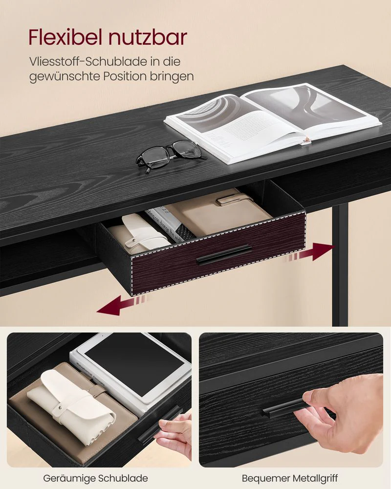 Bartafel met Schuiflade en USB-Aansluitingen - Bijzettafel met Stopcontact - Haltafel - Image 6