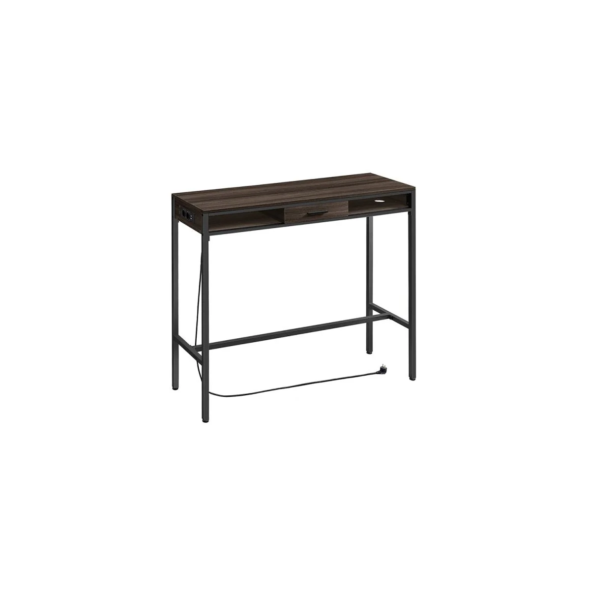 Bartafel met Schuiflade en USB-Aansluitingen - Bijzettafel met Stopcontact - Haltafel - Image 8