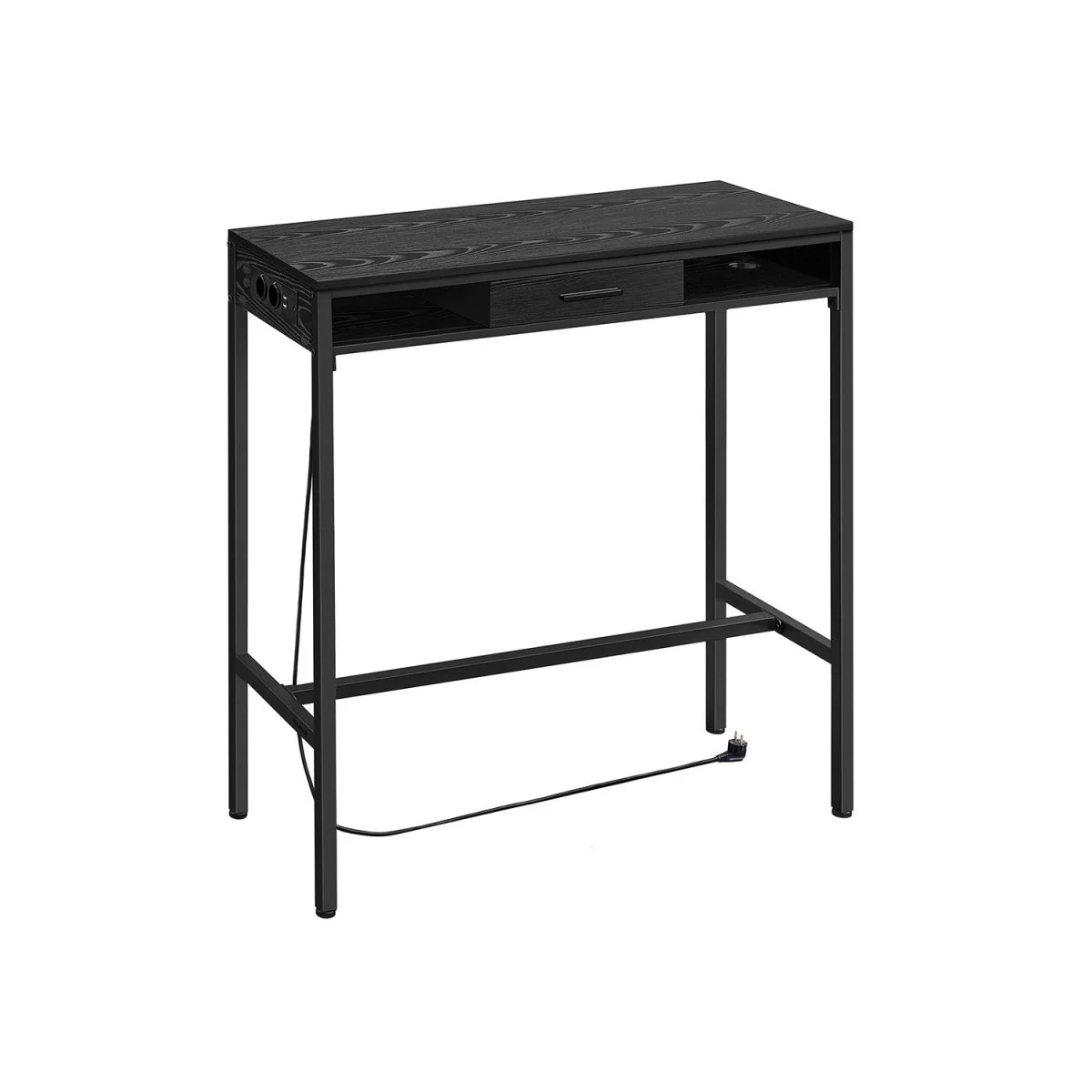 Bartafel met Schuiflade en USB-Aansluitingen - Bijzettafel met Stopcontact - Haltafel - Image 9