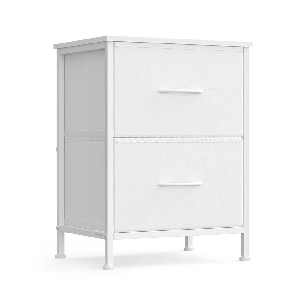 Bedkast – Commode met 4 stoffen lades – MDF en staal – 30 x 39,6 x 52,2 cm - Image 7