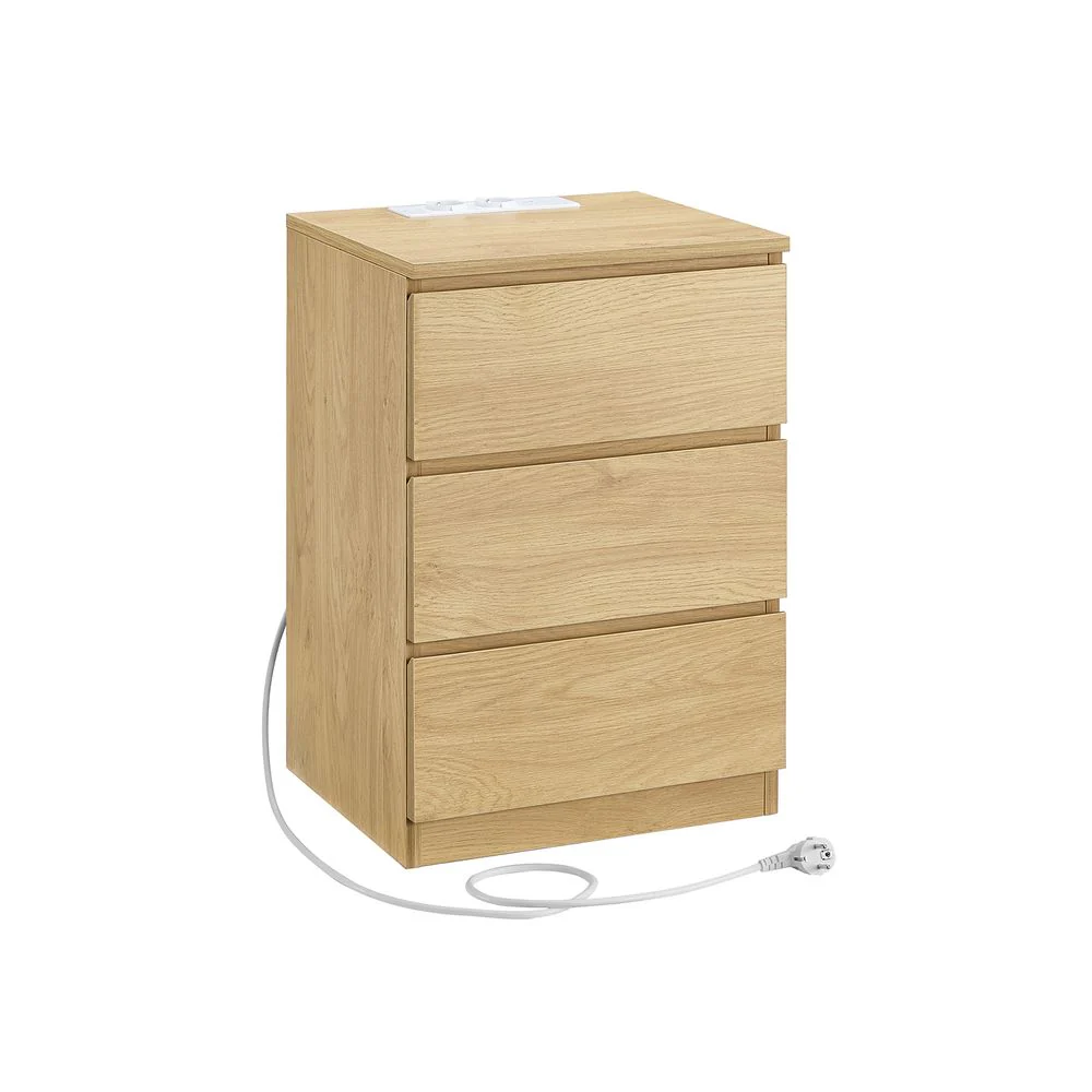 Bijzettafel met Oplaadstation - Nachtkastje met USB-aansluiting - Kastje met Stopcontact - Image 11