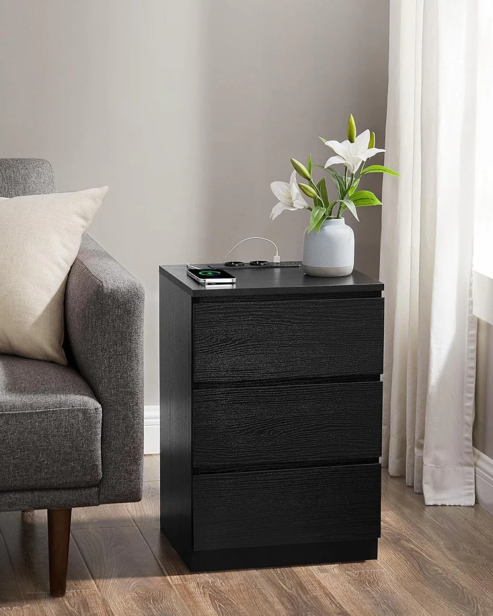 Bijzettafel met Oplaadstation - Nachtkastje met USB-aansluiting - Kastje met Stopcontact - Image 8