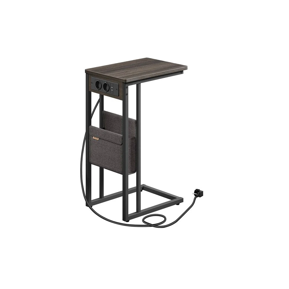 Bijzettafel met Stopcontact - Laptoptafel - C-Vorm - Image 7