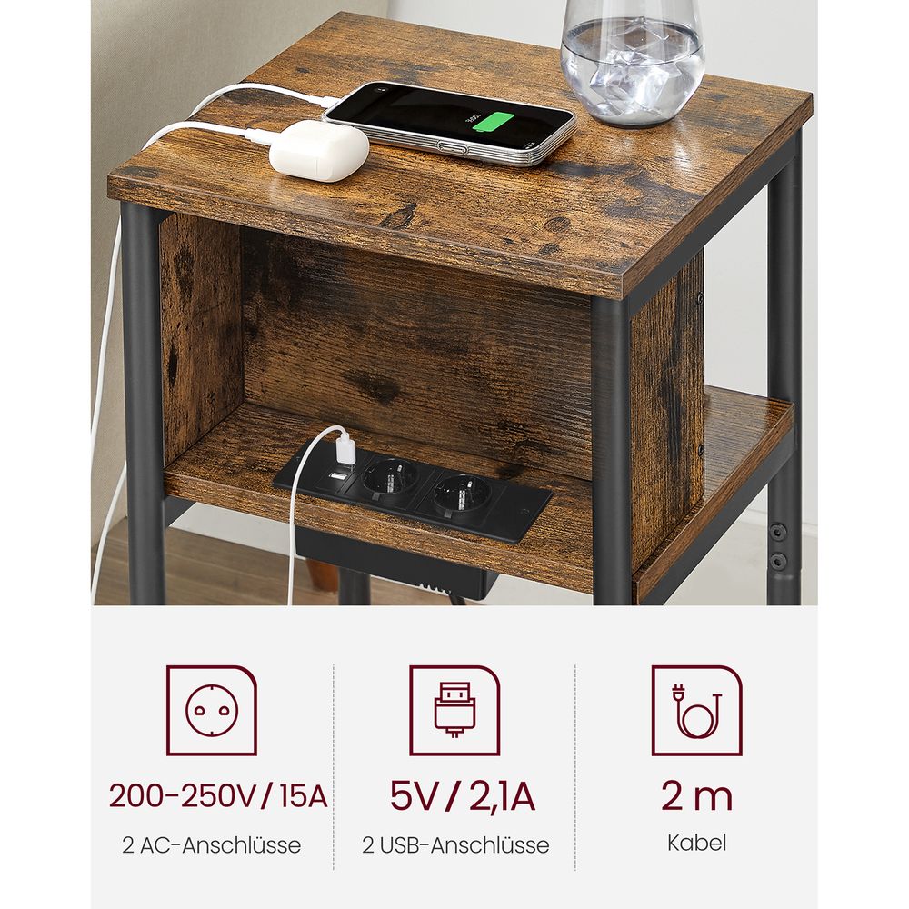 Bijzettafel met Stopcontact - Praktisch en Stijlvol - Image 3