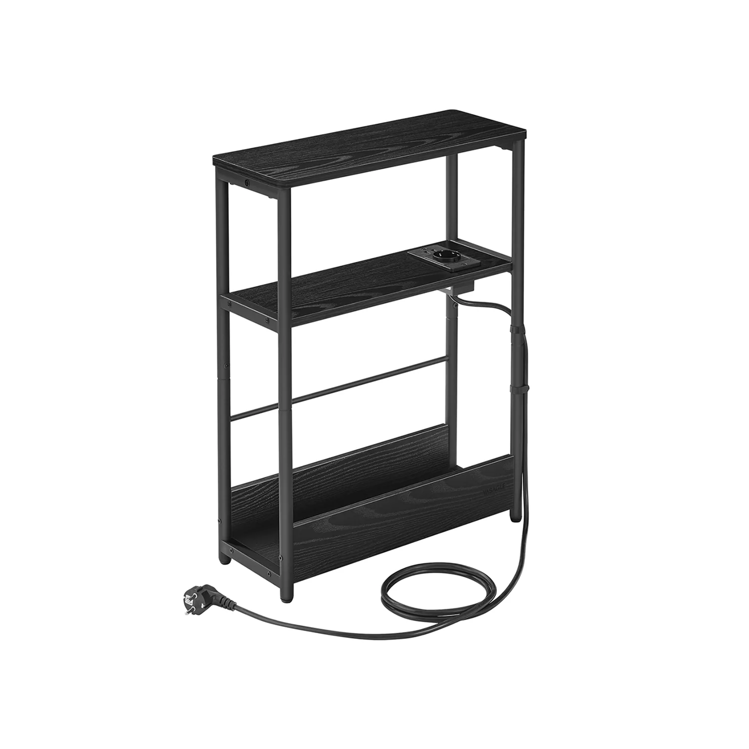 Bijzettafel – Smal – 3 Planken – Oplaadfunctie