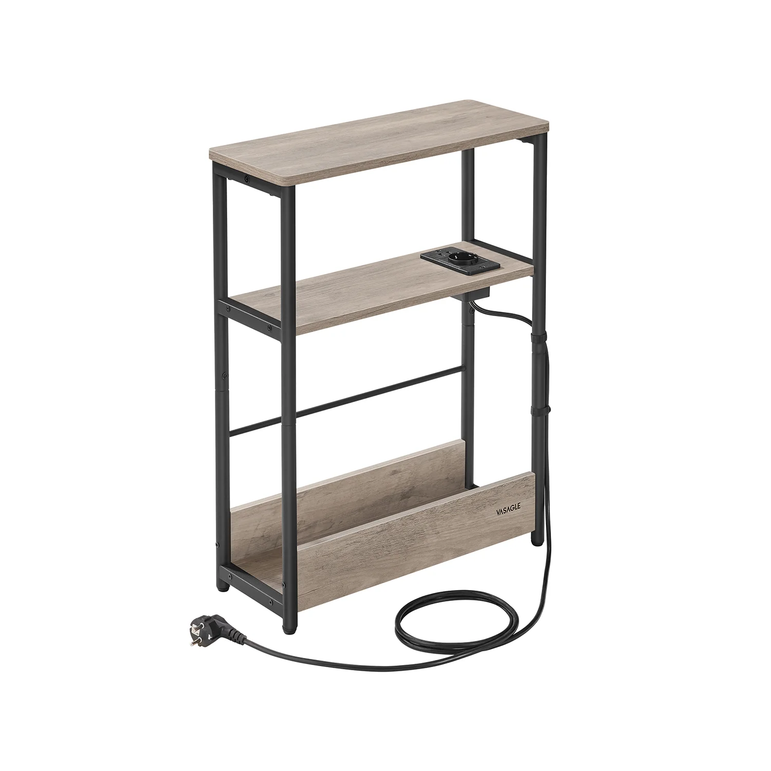 Bijzettafel – Smal – 3 Planken – Oplaadfunctie - Image 9