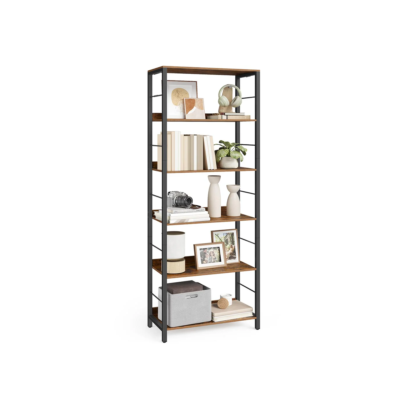Boekenkast Industrieel – Opbergkast met 5 of 6 Planken – Meerdere Hoogtes - Image 2