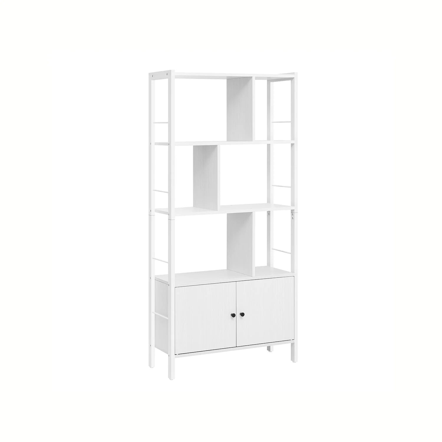 Boekenkast – Industriële Stijl – Modern Design – 4 Planken En Kast Met Deuren – 154,5 cm Hoog - Image 4