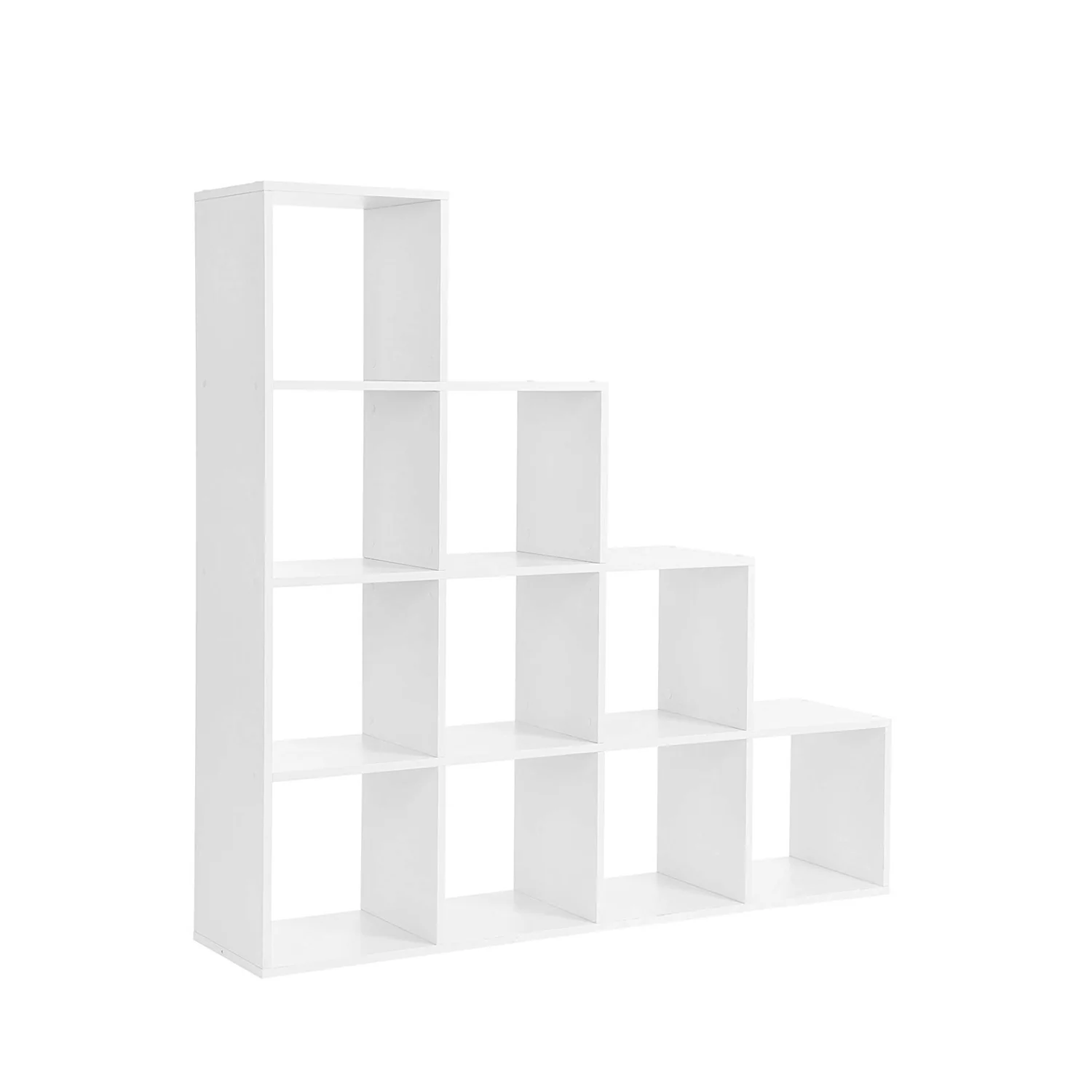 Boekenkast met 10 Vakken – Roomdivider – Opbergkast – 129,5 x 29 x 129,5 cm – Wit - Image 2