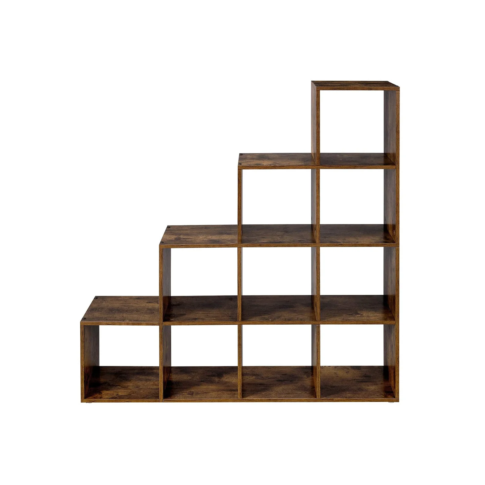 Boekenkast met 10 Vakken – Trapvormig Design – Opbergkast – 129,5 x 29 x 129,5 cm - Image 2