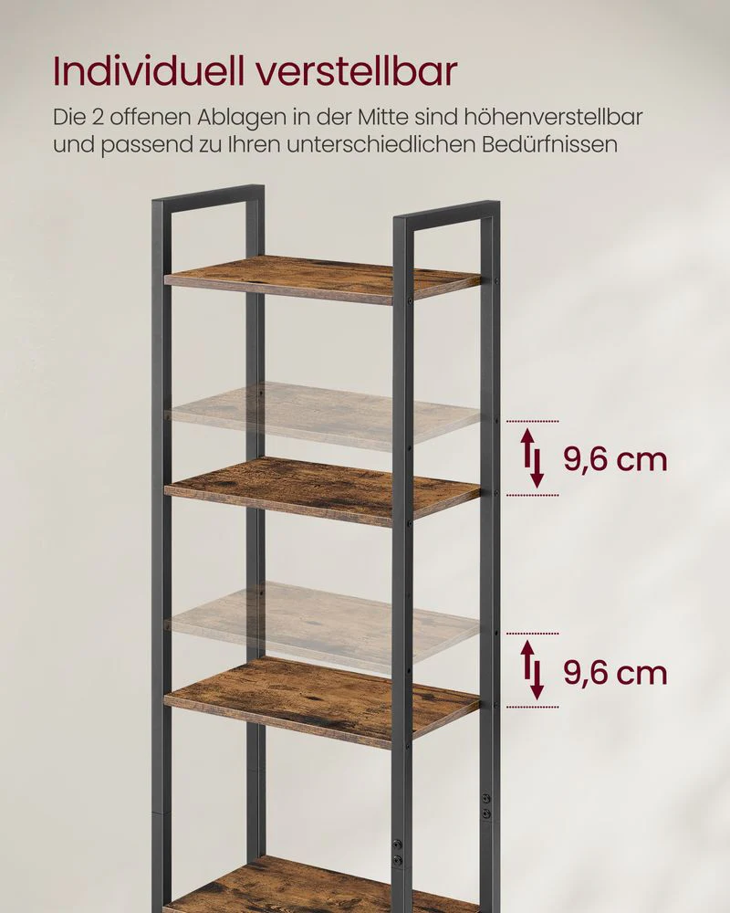 Boekenkast met Deuren en Verstelbare Planken – Industrieel Stijlvol Opbergmeubel voor Woonkamer of Kantoor - Image 10