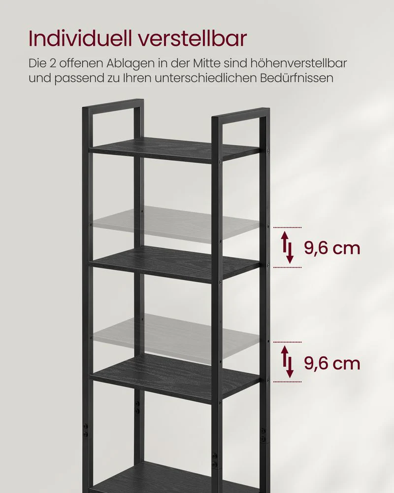 Boekenkast met Deuren en Verstelbare Planken – Industrieel Stijlvol Opbergmeubel voor Woonkamer of Kantoor - Image 17