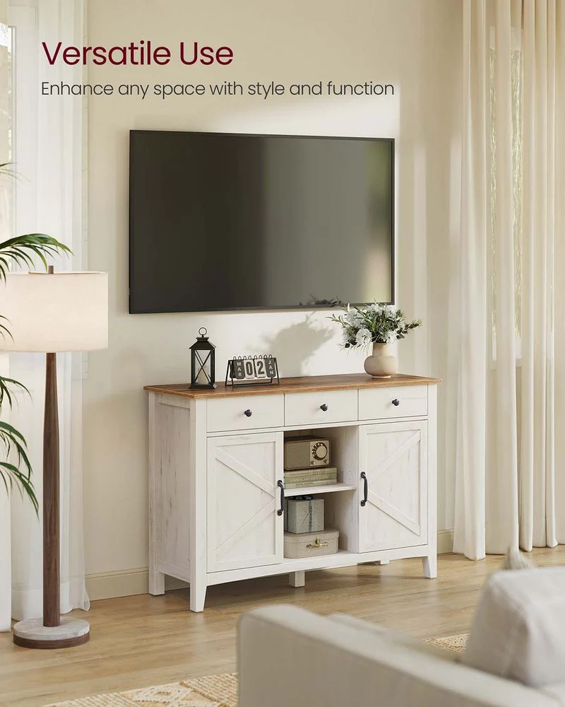 Buffetkast met Veel Opbergruimte – Dressoir in Landhuisstijl – Kabelbeheer & Verstelbare Planken - Image 3