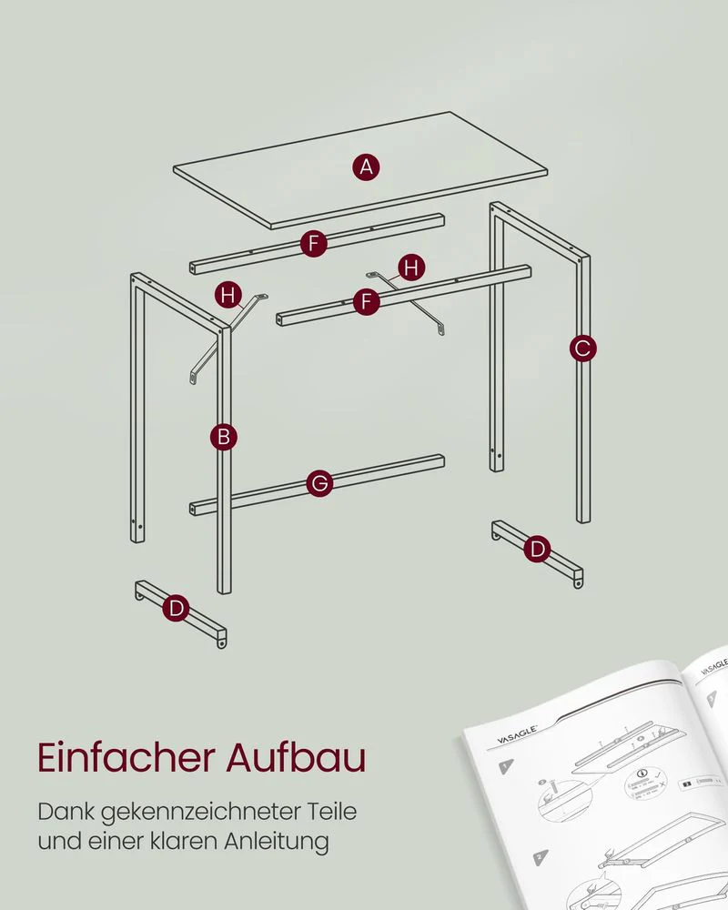 Bureau Industrieel Design  – Compact en Stabiel – Tot 50 kg Draagvermogen - Image 13