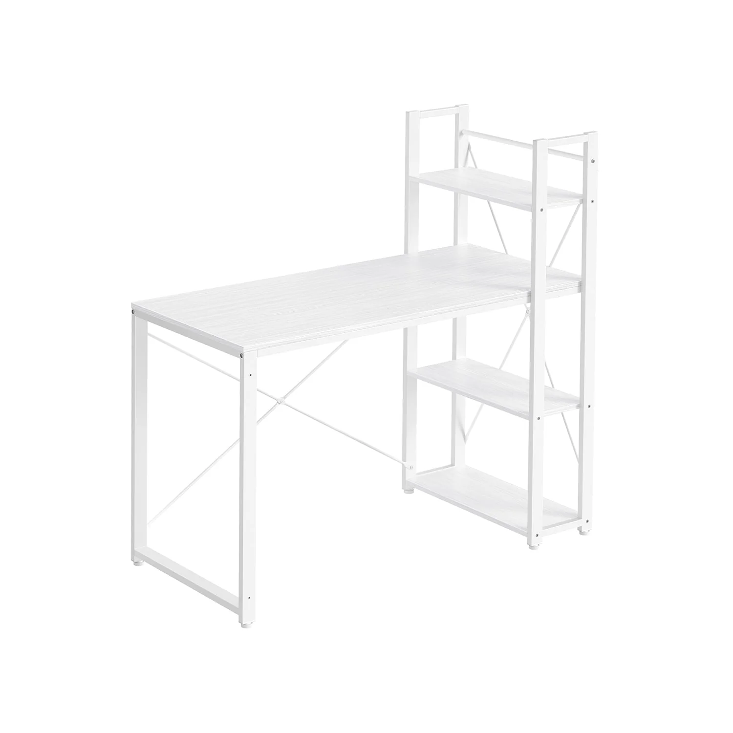 Bureau met Boekenplank – 120 cm Breed – Flexibel te Monteren Plank Links of Rechts – Industrieel Design – Tot 100 kg Draagvermogen - Image 2