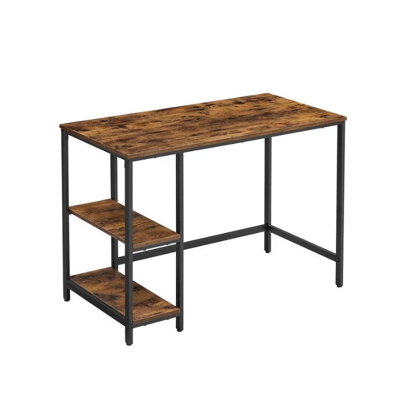 Bureau - Computertafel - Bureautafel met 2 legplanken rechts of links - Industrieel ontwerp - Image 14