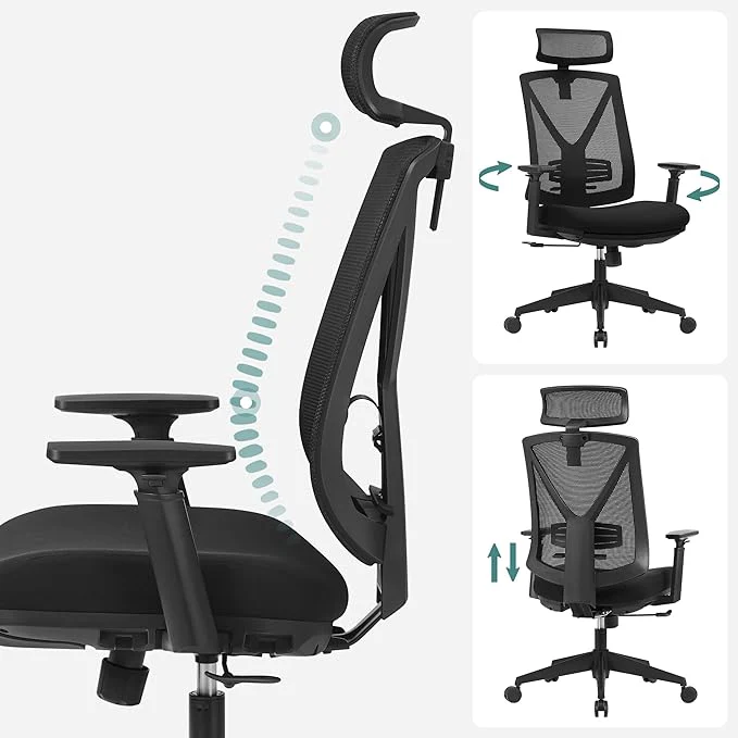 Compleet Verstelbare Bureaustoel - Ergonomische Bureaustoel - Kantoorstoel - Verstelbare Rugleuning - Image 5