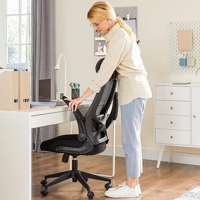 Bureaustoel met Mesh Rugleuning - Ademend - Ergonomisch Ontworpen - Compleet Verstelbaar - Image 4