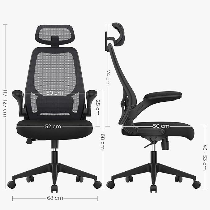 Bureaustoel met Mesh Rugleuning - Ademend - Ergonomisch Ontworpen - Compleet Verstelbaar - Image 6