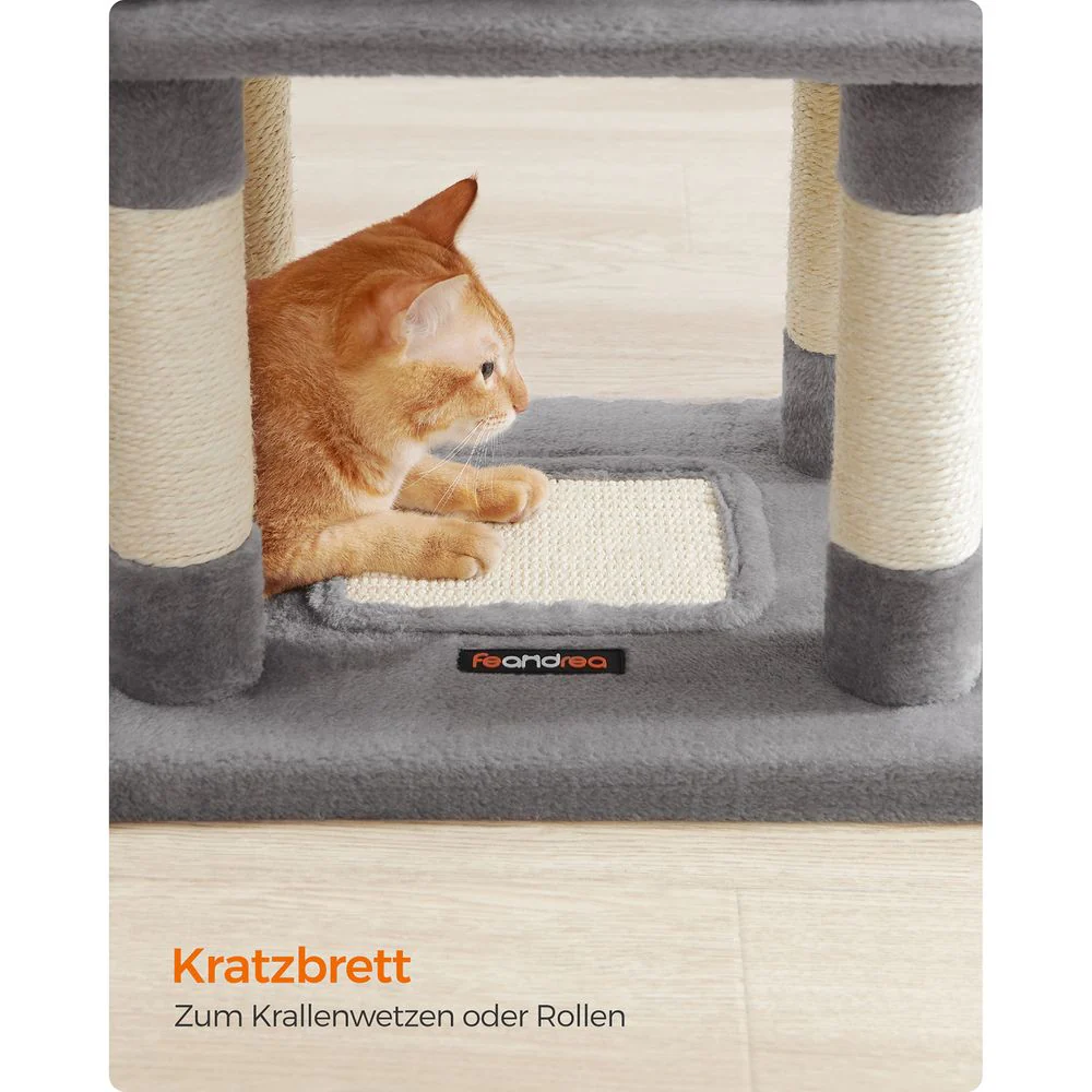Compacte Krabpaal Van – Kattenboom met Hangmat, Krabpalen en Speelballen Voor Meerdere Katten - Image 29