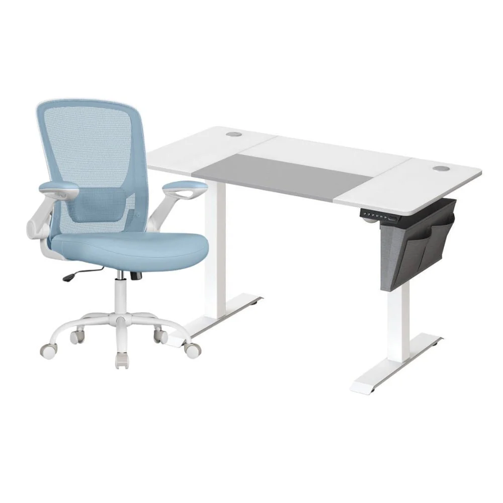 Complete Werkplek Budget - Elektrisch Zit-Sta Bureau + Ergonomische Bureaustoel - In Hoogte Verstelbaar Bureau - Thuiswerkplek - Image 13