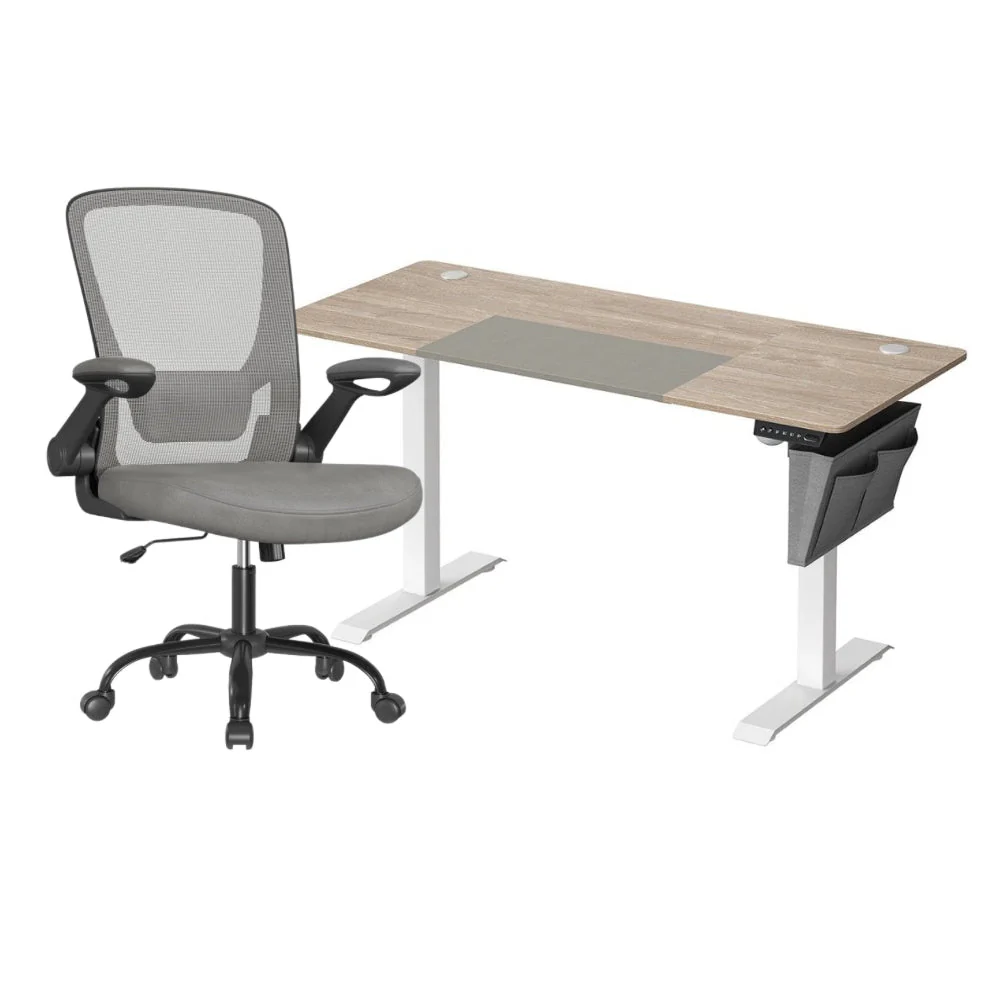 Complete Werkplek Budget - Elektrisch Zit-Sta Bureau + Ergonomische Bureaustoel - In Hoogte Verstelbaar Bureau - Thuiswerkplek - Image 17