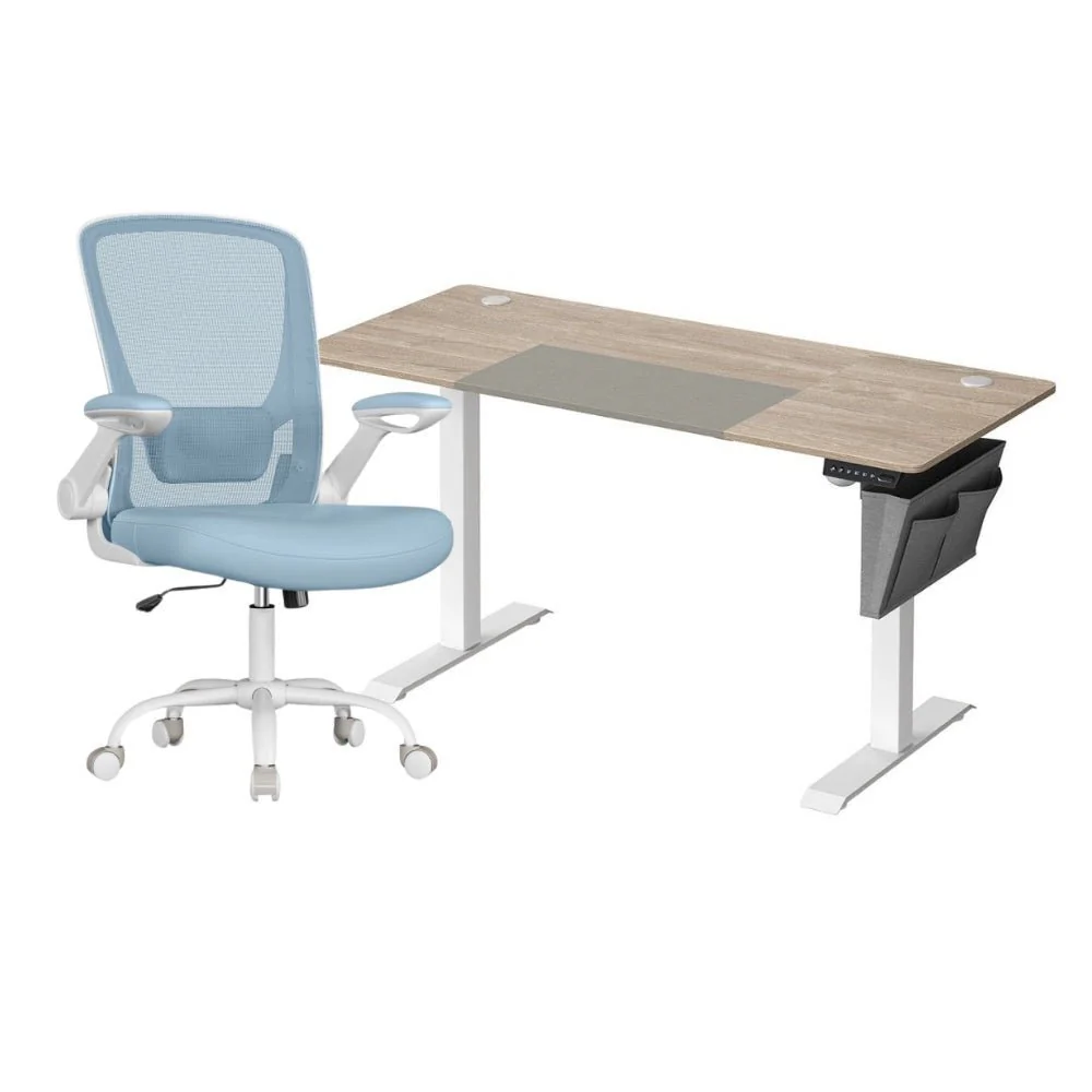 Complete Werkplek Budget - Elektrisch Zit-Sta Bureau + Ergonomische Bureaustoel - In Hoogte Verstelbaar Bureau - Thuiswerkplek - Image 18