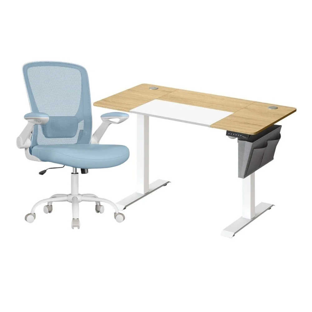 Complete Werkplek Budget - Elektrisch Zit-Sta Bureau + Ergonomische Bureaustoel - In Hoogte Verstelbaar Bureau - Thuiswerkplek - Image 22