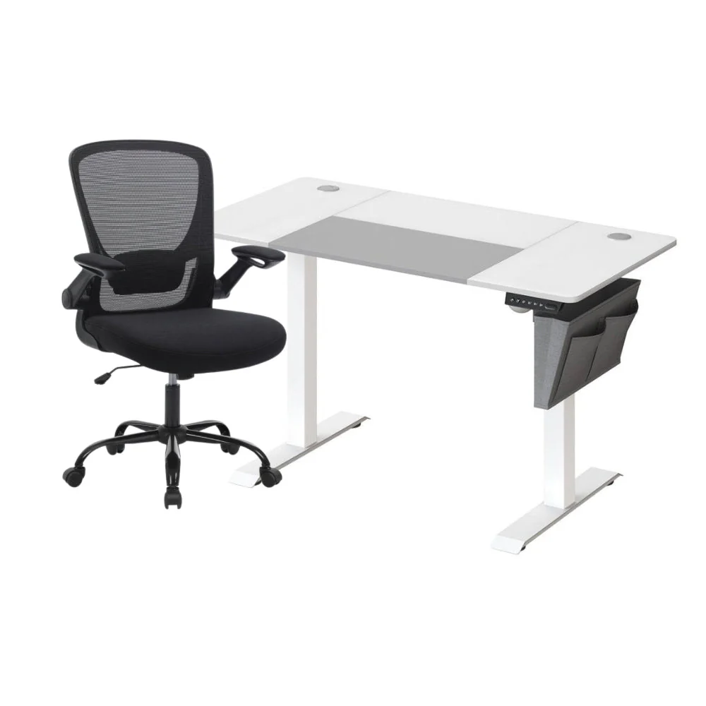 Complete Werkplek Budget - Elektrisch Zit-Sta Bureau + Ergonomische Bureaustoel - In Hoogte Verstelbaar Bureau - Thuiswerkplek - Image 26