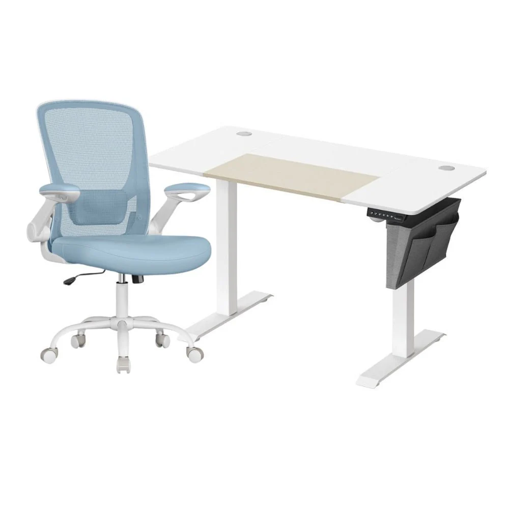 Complete Werkplek Budget - Elektrisch Zit-Sta Bureau + Ergonomische Bureaustoel - In Hoogte Verstelbaar Bureau - Thuiswerkplek - Image 27