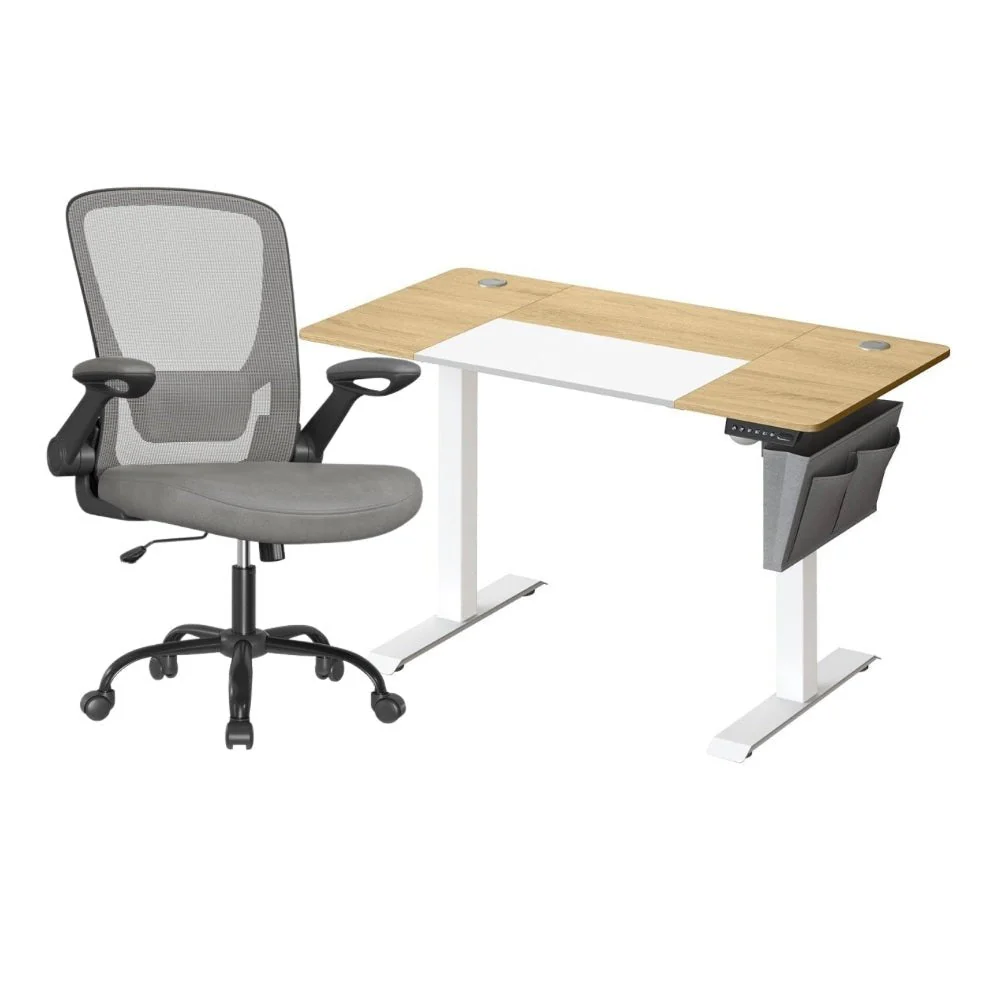 Complete Werkplek Budget - Elektrisch Zit-Sta Bureau + Ergonomische Bureaustoel - In Hoogte Verstelbaar Bureau - Thuiswerkplek - Image 9