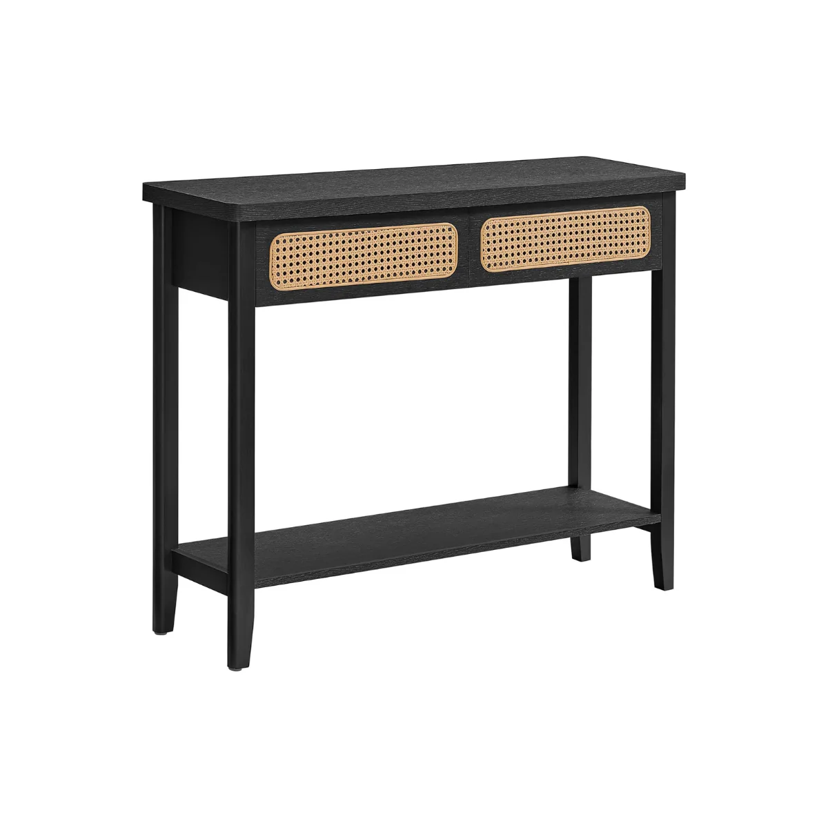 Consoletafel met Lades en Rattan Front – BOHO Wandtafel - Modern Design – 100 cm Breed