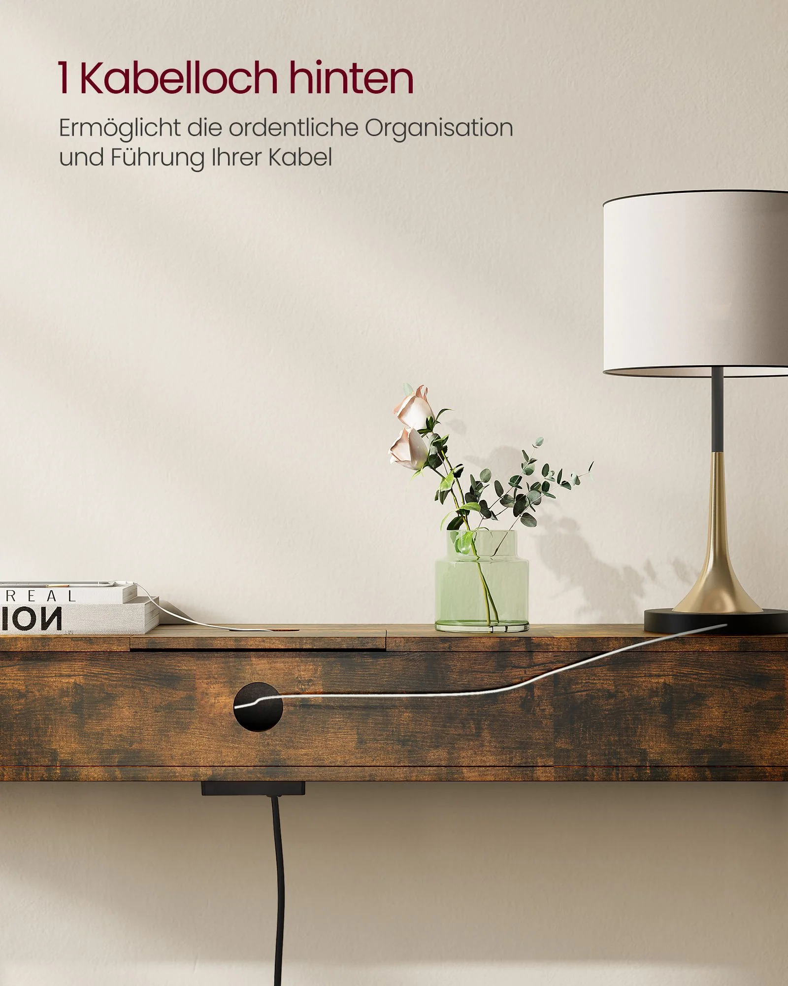 Consoletafel met Stopcontacten en USB – Industrieel Design – 120 cm Breed – Slim en Functioneel - Image 7