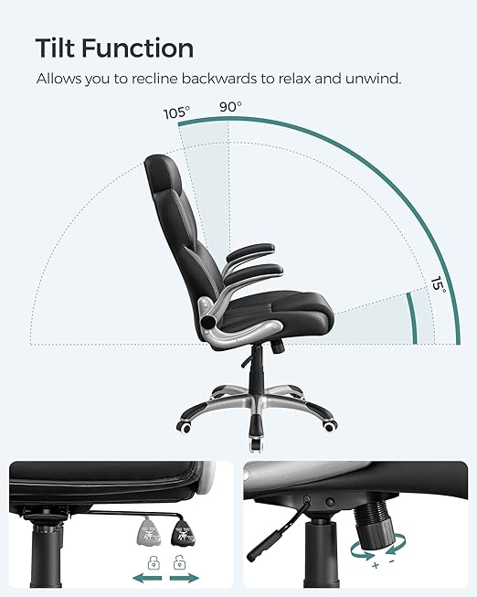 Ergonomische Directeur Stoel - Bureaustoel Leder - Belastbaar tot 150 kg - Image 3