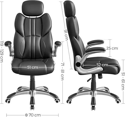 Ergonomische Directeur Stoel - Bureaustoel Leder - Belastbaar tot 150 kg - Image 5