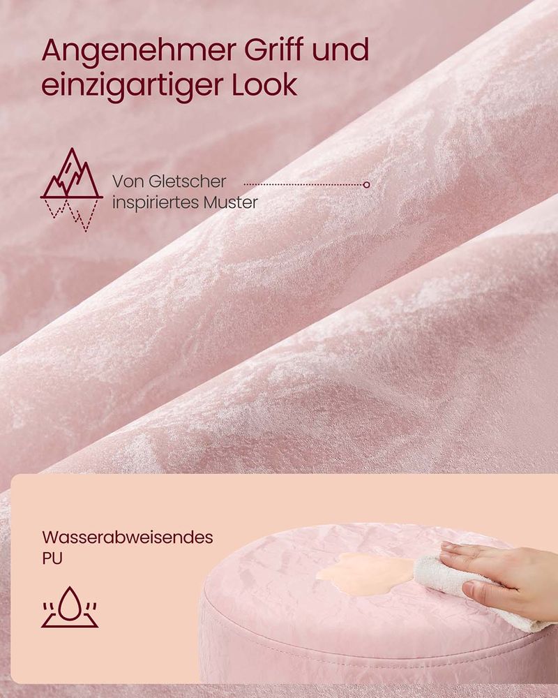 Draaibare Make-up kruk – Verstelbare Hoogte – Elegant PU-Design – Ø 35 cm – Gletsjerpatroon - Image 7