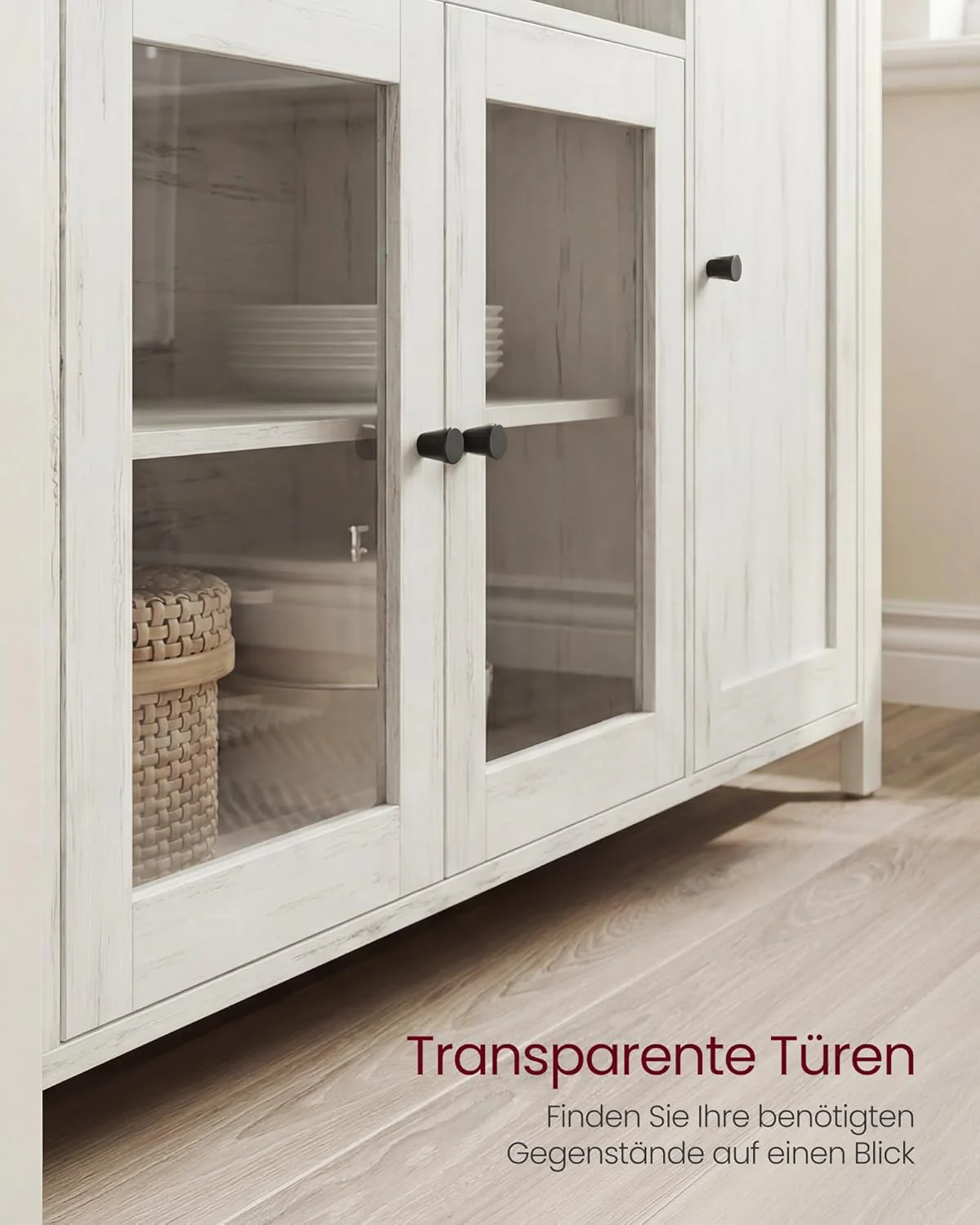 Dressoir – Keukenkast Met 3 Deuren – Opbergkast Voor Woonkamer, Eetkamer Of Keuken – Landelijke Stijl – 110 cm Breed - Image 7