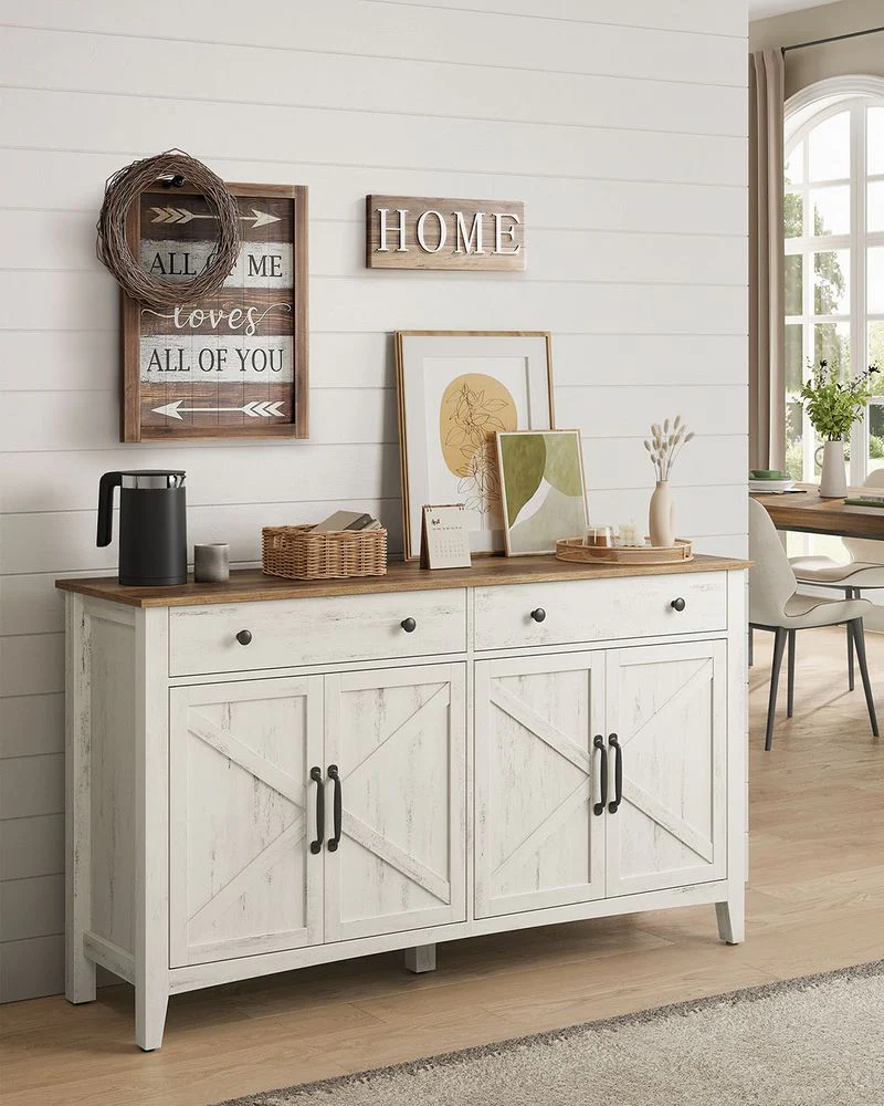 Dressoir met Deurtjes en Lade – Landhuisstijl – Keukenkast met Verstelbare Planken - Image 4