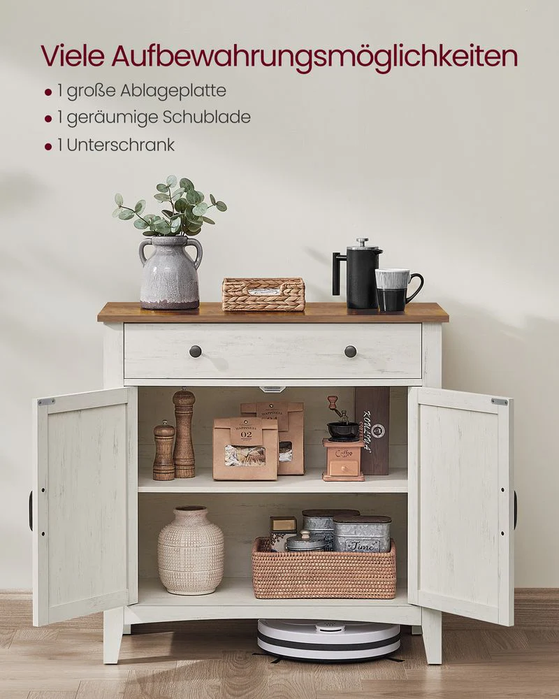 Dressoir met Deurtjes en Lade – Landhuisstijl – Keukenkast met Verstelbare Planken - Image 5