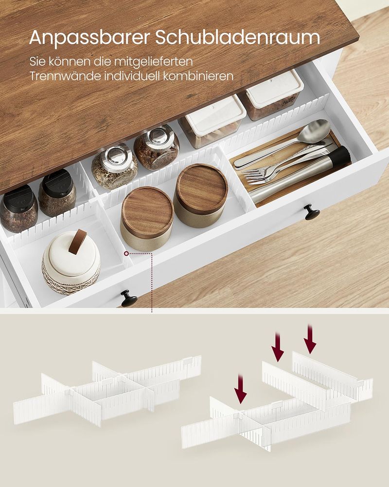 Dressoir met Deurtjes en Lade – Landhuisstijl – Keukenkast met Verstelbare Planken - Image 6